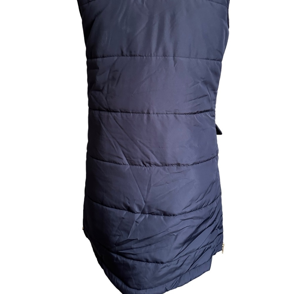 Crown & Ivy Blue Zip Up Vest Size XS - Picture 14 of 17